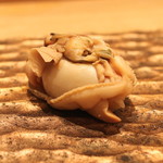 三谷 - 煮蛤、東洋美人　純米大吟醸　播州愛山 と共に　(2015/05)