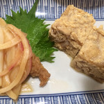 四季の膳 秀香 - 日替わりランチ・帆立の卵とじ＆小魚のマリネ