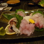武相荘 - 本日の刺身より　黒鯛、甲イカ、そい、ほうぼう