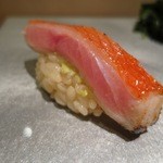 鮨龍尚 - きんめだい炙り昆布〆