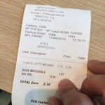 Caffé di Fiore - レシート…出発まで時間がない！