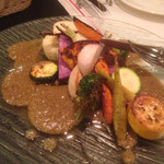 Bisutoro Vivan - 京野菜のグリル。アンチョビソースが美味しい