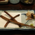 うなぎ 魚政 - 捌いたウナギの肝と骨