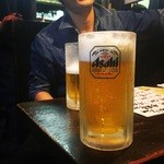 炭火やきとり 駅 - 生ビール