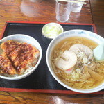 コムギラーメン - ソースカツ丼・ラーメンセット