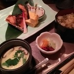 和食・個室・ワインと寿司-IBUKI-一颯 - 本日の焼き魚御膳。鰤カマでした。