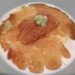 神保町 傳 - （2015/6  再訪）★この日のイチバン★湯葉あんかけ。下にとうもろこしのペースト入り。