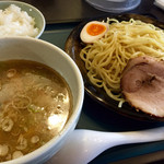 菜な笑 - 塩つけ麺@750円（麺大盛り無料）＋サービスライス   ほんのり甘酸っぱさが足されていて美味しい♪ でもここは普通の塩ラーメンの方が好き！