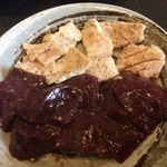 焼肉いち - レバー、ハツモト