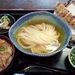 瀬戸内製麺710 - 特選素材のひやかけ＆牛めし＆ちくわ天（H27.6.21）