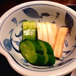 天ぷら岡本 - 香の物。