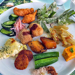 越後まつだい里山食堂 - 自分が取った料理（２回目；２０１５年６月）