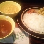 喫茶イノ - 2種類カレーセット大盛1200円