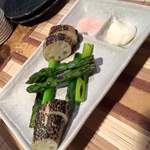 KUKI - アスパラレンコン焼きで♪