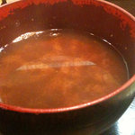 シジミの赤だし。写真じゃわからんかぁ