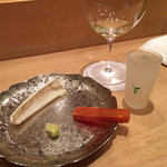 三谷 - キスとカラスミの天ぷら