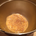 三谷 - フカヒレ昆布〆 ムラサキ雲丹和え