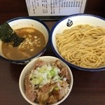 つけめん 玉 - 201506  玉  ★つけめん（中盛無料・800円）肉飯（250円）★