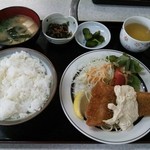 Hibari Shokudou - 白身魚フライ定食      ５９０円