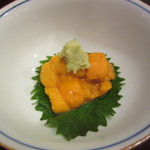 五代目 野田岩 銀座 - お通し　雲丹　650円