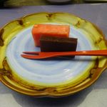 善すし　젠스시 - デザートの水羊羹とスイカ