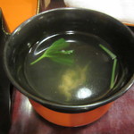 五代目 野田岩 銀座 - 肝吸い　本日の肝は凄く小さい（泣