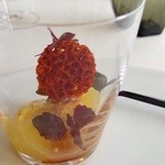 エスキス - 帆立/トマト/パプリカ〜柑橘エキス/ビネガー/タピオカ〜