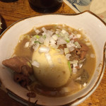 立ち飲み 晩杯屋 - 煮込み玉子入り