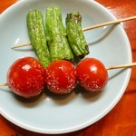 焼き鳥め組 - ししとう、焼トマト