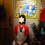 ピッツェリア　エイゴロ　伊予三島 - 外観の絵とチャーミングな店主さん