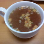 Aruba - ハンバーグプレートのスープ