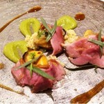 SALONE 2007 - 2015.6.  combinazione/ 組み合わせ 鴨・ムール貝・グリンピース