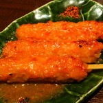 龢 - 【H27.3.4】阿波尾鶏つくね柚子味噌焼き８００円。