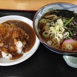 国見サービスエリア（上り線）スナックコーナー - 山菜そば、ミニカレーセット