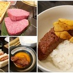 SATOブリアン - ブリ飯®雲丹添え・ヒレカツサンド・特選ヒレすき焼