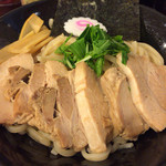 檜庵 - 201506 豚骨魚介つけ麺肉のせ(930円)