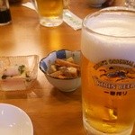 食彩食道とび田 - (2015/6)生ビール＆お通し