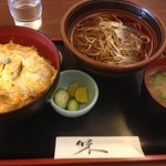 Ishiusubiki Soba Oomura - かつ丼セット　１１００円