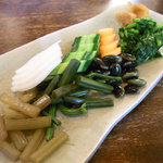 蕎麦 ふじおか - お漬け物。