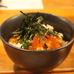 能登の夜市 - 最強のTKG。ウニ醤油とイクラの競演！