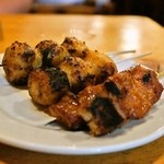 新潟屋 - 2015.6 つくね味噌、カモ味噌（1串100円）