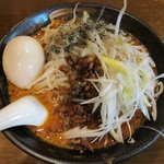 湯麺 破天荒 - 「四川黒胡麻＋味玉＋もやし(\830＋\100＋クーポン)」。