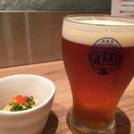 Washoku Baru Otooto - 緋富士ビール。コクがあって美味い。