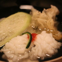 鱧・新レンコンのお豆腐・白きくらげ