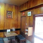 力餅食堂 - 壁にかかった力餅の屋号の額