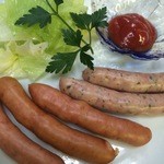平成軽井澤食堂 - 信州産二種類のソーセージ盛合せ