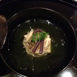 まき村 - 塚原物集女産筍の椀、蕨、木の芽