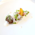 レストラン エテルニテ - フランス産フレッシュモリーユ オマール海老のポッシェ '15 5月上旬