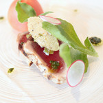 レストラン エテルニテ - 千葉県産のカツオとキャビア・ド・オーベルジーヌ '15 5月上旬