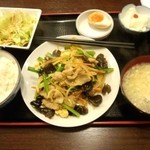 大福源 - キクラゲと玉子の炒め物定食